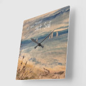 Sailboote Wall Clock Quadratische Wanduhr (Winkel)