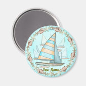 Sailbootmagnet Magnet (Vorderseite/Rückseite)