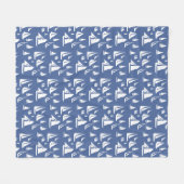 Sailbots Nautical Blue Fleecedecke (Vorderseite (Horizontal))
