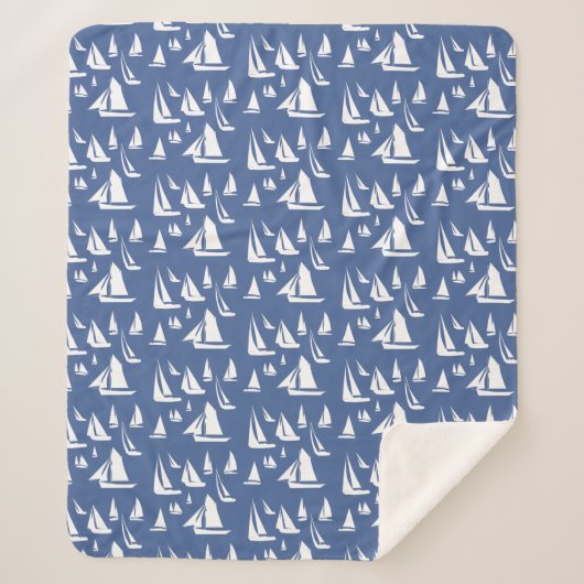 Sailbots Nautical Blue Sherpadecke (Vorderseite)