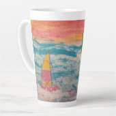 Sailbots Orange Sky Milchtasse (Linke Ecke)