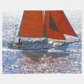 SAILEN SIE DAS MEER FLEECEDECKE (Vorderseite (Horizontal))