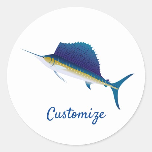 Sailfish Thunder_Cove Runder Aufkleber (Vorderseite)