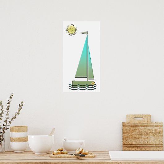 Sailing Boat Art Poster (Küche)
