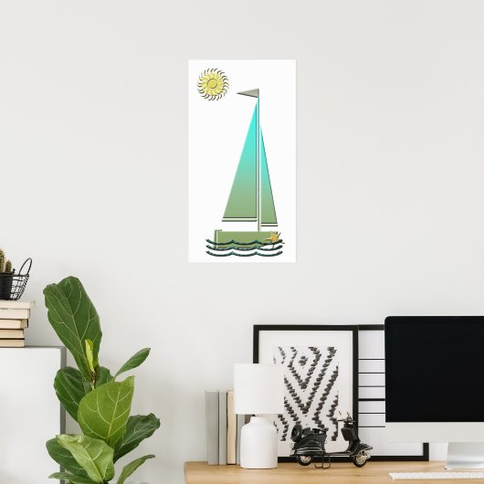 Sailing Boat Art Poster (Heimbüro)