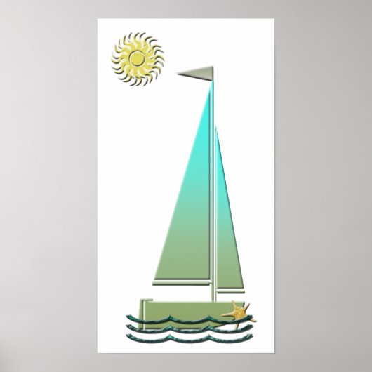 Sailing Boat Art Poster (Vorne)