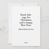 Sailing Boat Christmas Feiertagskarte (Rückseite)