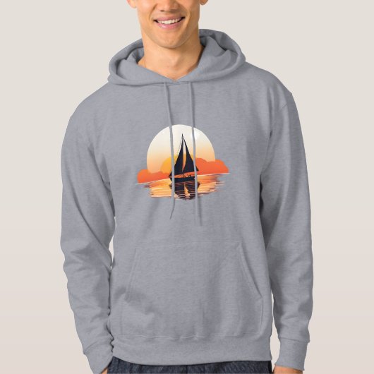 Sailing Boat Man's T-Shirt Hoodie (Vorderseite)