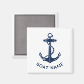 Sailing Boat Name Anchor Cruise Trip Swag Custom Magnet (Vorderseite/Rückseite)