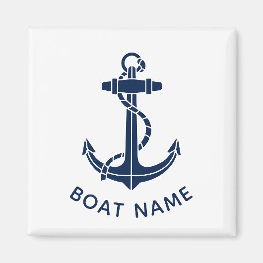 Sailing Boat Name Anchor Cruise Trip Swag Custom Magnet (Vorne)