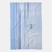 Sailing boat on sea, Nautical, blue water sky Geschirrtuch (Vertikal)