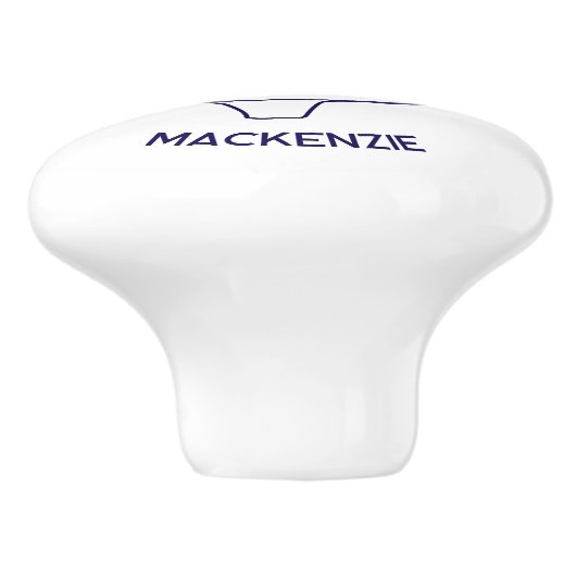 Sailing Boat Personalized Name Keramikknauf (Seitenansicht)