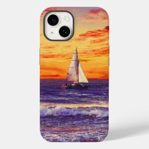 sailing boat sails in a calm to great sunset Case-Mate iPhone 14 hülle