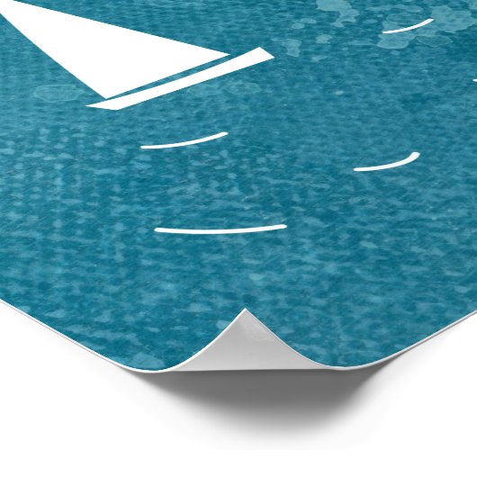 Sailing Boat Seascape Poster (Ecke)