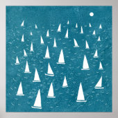 Sailing Boat Seascape Poster (Vorne)