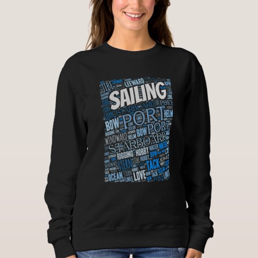 Sailing  Boating Lingo Sailor Hobby Premium Sweatshirt (Vorderseite)