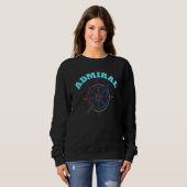 Sailing Boating Steer Wheel Pop Art Admiral Sweatshirt (Vorne ganz)