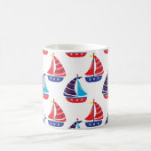 Sailing Boats Coffee Cup Nautical Boat Sea Mug Kaffeetasse (Mittel)