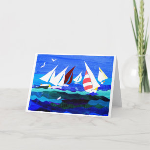 Sailing Boats Greeting Card Karte