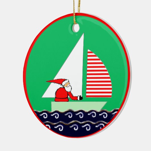 Sailing Christmas Keramik Ornament (Links)