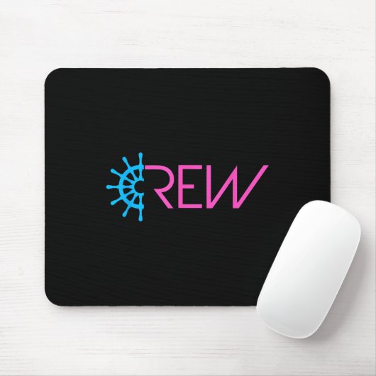 Sailing Crew Sailing Team Ship Steering Wheel Text Mousepad (Mit Mouse)