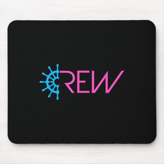 Sailing Crew Sailing Team Ship Steering Wheel Text Mousepad (Vorne)