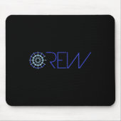 Sailing Crew Sailing Team Ship Steering Wheel Text Mousepad (Vorne)