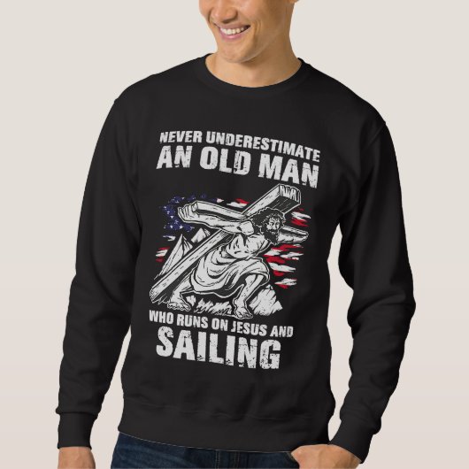 Sailing Dad Christian Sail Grandpa Sweatshirt (Vorderseite)