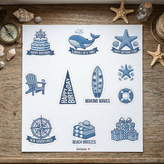 Sailing Dreams Nautical Sticker Sheet