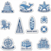 Sailing Dreams Nautical Sticker Sheet (Vorderseite)