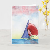 Sailing Greeting Card Karte (Gelbe Blume)