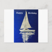 Sailing Happy Birthday Postkarte (Vorderseite)