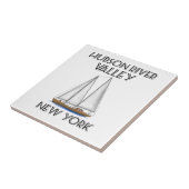 Sailing Hudson River New York Fliese (Seite)