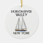 Sailing Hudson River New York Keramik Ornament (Vorne)