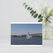 Sailing in beautiful Groton CT Postkarte (Stehend Vorderseite)