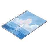 Sailing in Blue | Coastal Sailboat Ocean Painting Notizblock (Linke Seite)