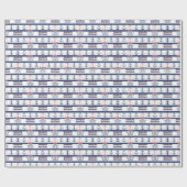 Sailing Into Retirement Nautical Wrapping Paper Geschenkpapier (Flach)