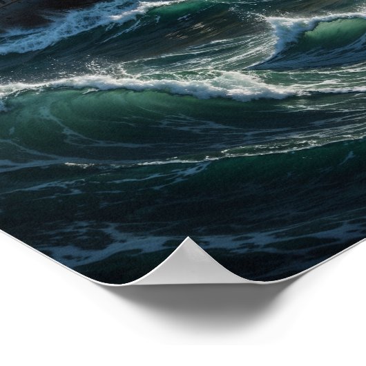 Sailing into Storms Fantasy Poster (Ecke)