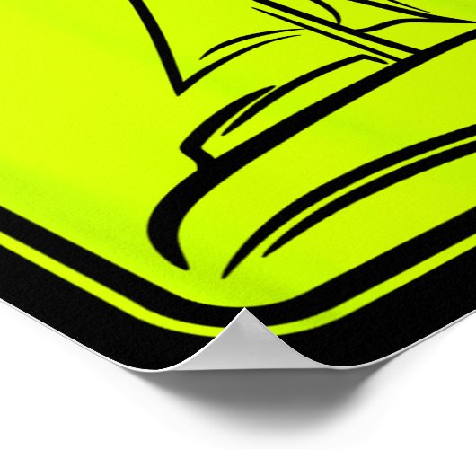 Sailing Logo Symbol Square Sailboat Ship Captain C Poster (Ecke)