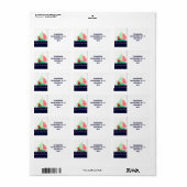 Sailing Nautical Christmas Adressaufkleber (Vorne)