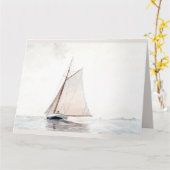 Sailing off Gloucester by Winslow Homer Karte (Gelbe Blume)