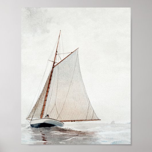 Sailing off Gloucester by Winslow Homer Poster (Vorne)