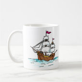 Sailing Pirate Ship Mug Kaffeetasse (Links)