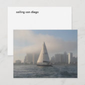 Sailing San Diego Postkarte (Vorne/Hinten)