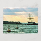 Sailing ship Peking under tow Postkarte (Vorderseite)