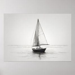 "Sailing Solitude" drucken Poster
