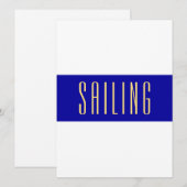 SAILING Text Moderne blaue weiße Streifen (Vorne/Hinten)