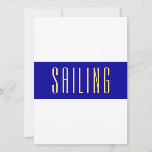 SAILING Text Moderne blaue weiße Streifen