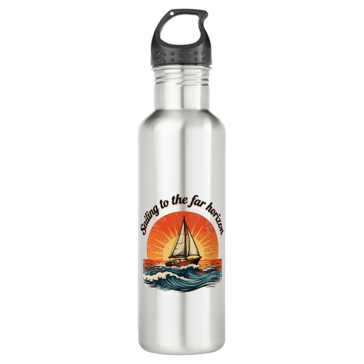 Sailing to the Far Horizon. adventures quotes Edelstahlflasche (Vorderseite)