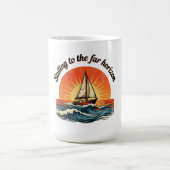 Sailing to the Far Horizon. adventures quotes Kaffeetasse (Mittel)
